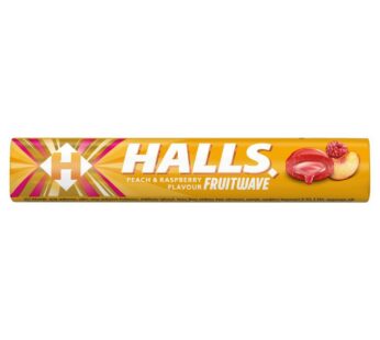 HALLS. Peach raspberry Flavour fruitwave 45g